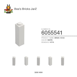 6055541-BRICK 1X1X3-White