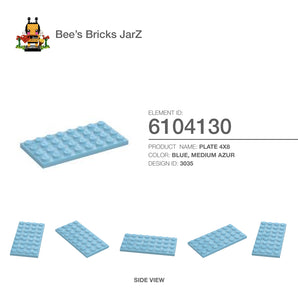 6104130-PLATE 4X8-Medium Azur