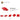 6105976-PLATE W. BOW 2X2X2/3-Bright Red