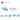 6119126-PLATE W. BOW 2X2X2/3-Medium Azur
