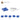 6126049-PLATE 2X2 W 1 KNOB-Bright Blue