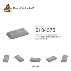 6134378-GOLD INGOT-Medium Stone Grey