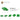 6138513-PLATE W. BOW 2X2X2/3-Bright Green