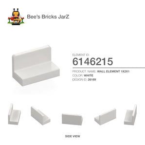 6146215-WALL ELEMENT 1X2X1-White