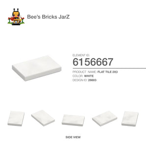 6156667-FLAT TILE 2X3-White