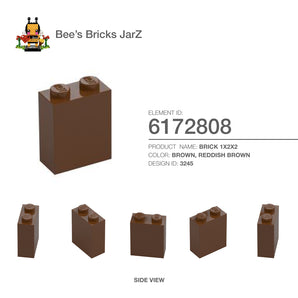 6172808-BRICK 1X2X2-Reddish Brown