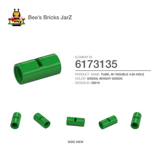 6173135-TUBE, W/ DOUBLE 4.85 HOLE-Bright Green