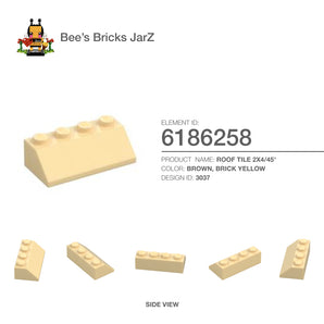 6186258-ROOF TILE 2X4/45°-Brick Yellow