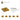 6186383-PLATE 2X2 W 1 KNOB-Warm Gold