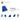 6189202-RIGHT PLATE 2X2 27DEG-Bright Blue