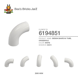 6194851-DESIGN SHAPE W/ TUBE, CROSSHOLE-White