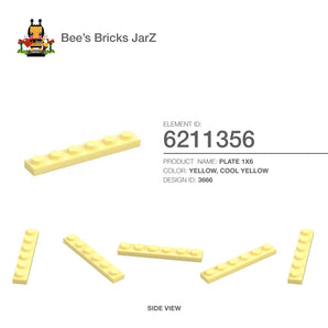 6211356-PLATE 1X6-Cool Yellow