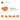 6220713-PLATE 3X3, 1/4 CIRCLE-Bright Orange