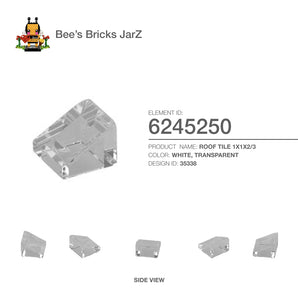 6245250-ROOF TILE 1X1X2/3-Transparent