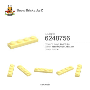 6248756-PLATE 1X4-Cool Yellow