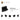 6250020-PLATE 1X2 W/ VERT. TUBE-Black