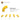6253294-DESIGN SHAPE W/ TUBE, CROSSHOLE-Bright Yellow