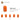6261640-BRICK 1X1X1 2/3, W/ VERT. KNOBS-Bright Orange