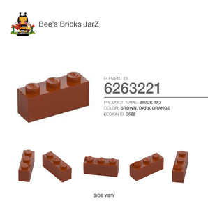 6263221-BRICK 1X3-Dark Orange