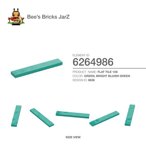 6264986-FLAT TILE 1X6-Bright Bluish Green