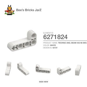 6271824-TECHNIC ANG. BEAM 4X2 90 DEG-White