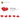 6276193-PLATE 3X3, HEART, NO. 1-Bright Red