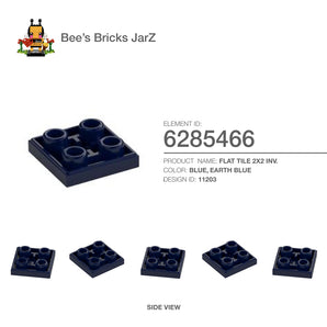 6285466-FLAT TILE 2X2 INV.-Earth Blue