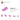 6296041-PLATE W/ HALF BOW INV. 1X2X2/3-Light Purple
