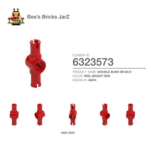 6323573-DOUBLE BUSH 3M Ø4.9-Bright Red