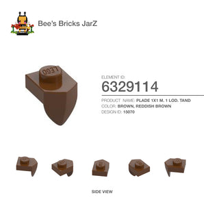 6329114-PLADE 1X1 M. 1 LOD. TAND-Reddish Brown