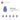 6337632-NOSE CONE SMALL 1X1-Tr. Bluish Violet with Glitter 2%