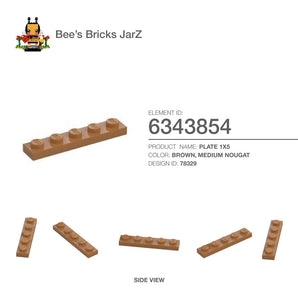 6343854-PLATE 1X5-Medium Nougat