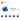 6344028-PLATE 1X1 W. UP RIGHT HOLDER-Bright Blue