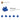 6344028-PLATE 1X1 W. UP RIGHT HOLDER-Bright Blue