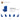 6344218-PLATE 1X1, W/ 1.5 PLATE 1X2, UPWARDS-Bright Blue