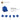 6345427-BRICK 1X1 W/HOLDER, H0RIZONTAL-Bright Blue