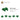 6347288-PLATE 1X2 W/HOLDER, VERTICAL-Dark Green