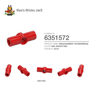 6351572-ANGLE ELEMENT, 180 DEGREES [2]-Bright Red