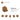 6360035-BRICK 1X1 W/HOLDER, H0RIZONTAL-Medium Nougat
