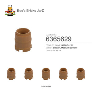 6365629-BARREL 2X2-Medium Nougat
