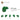 6374489-BRICK 1X1X1 1/3, W/ ARCH-Dark Green