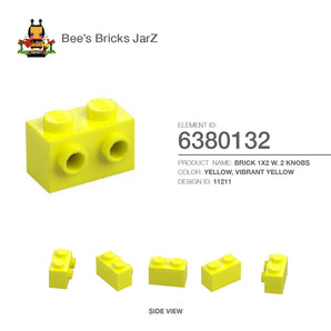 6380132-BRICK 1X2 W. 2 KNOBS-Vibrant Yellow