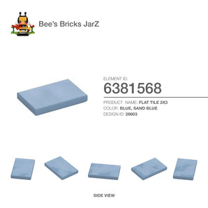 6381568-FLAT TILE 2X3-Sand Blue