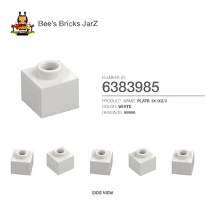 6383985-PLATE 1X1X2/3-White