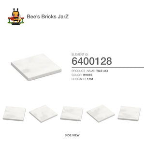 6400128-TILE 4X4-White