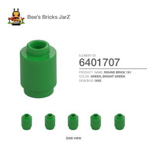 6401707-ROUND BRICK 1X1-Bright Green