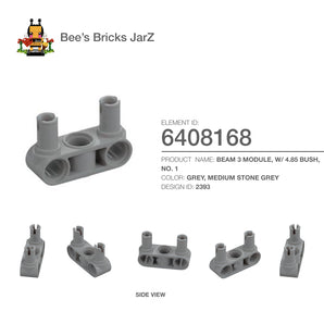 6408168-BEAM 3 MODULE, W/ 4.85 BUSH, NO. 1-Medium Stone Grey