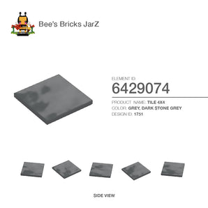 6429074-TILE 4X4-Dark Stone Grey