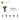 6439053-STICK Ø 3.2 W/ HOLDER-Reddish Brown