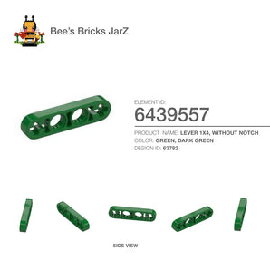 6439557-LEVER 1X4, WITHOUT NOTCH-Dark Green